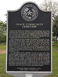 Osage Community Historical Marker