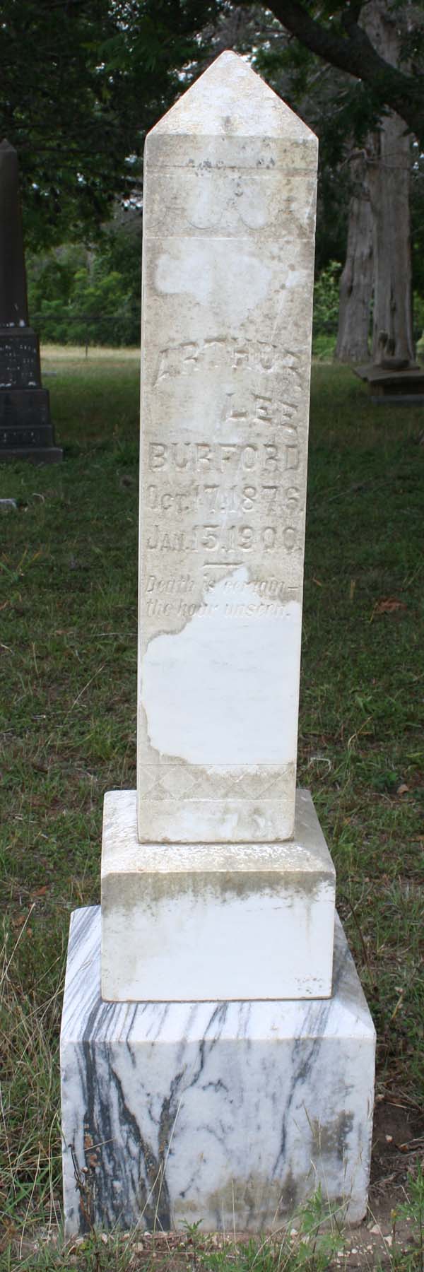 Arthur Lee Burford tombstone