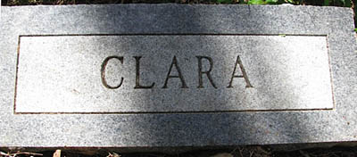 Clara Newsom footstone