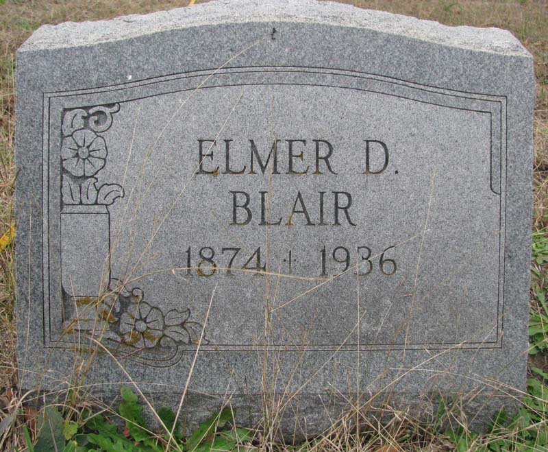 Elmer D. Blair tombstone