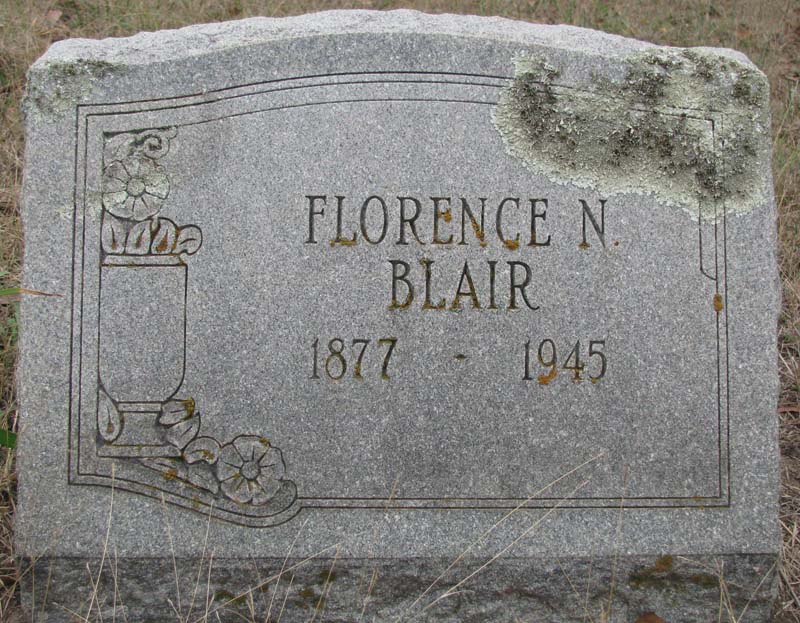 Florence N. Blair tombstone