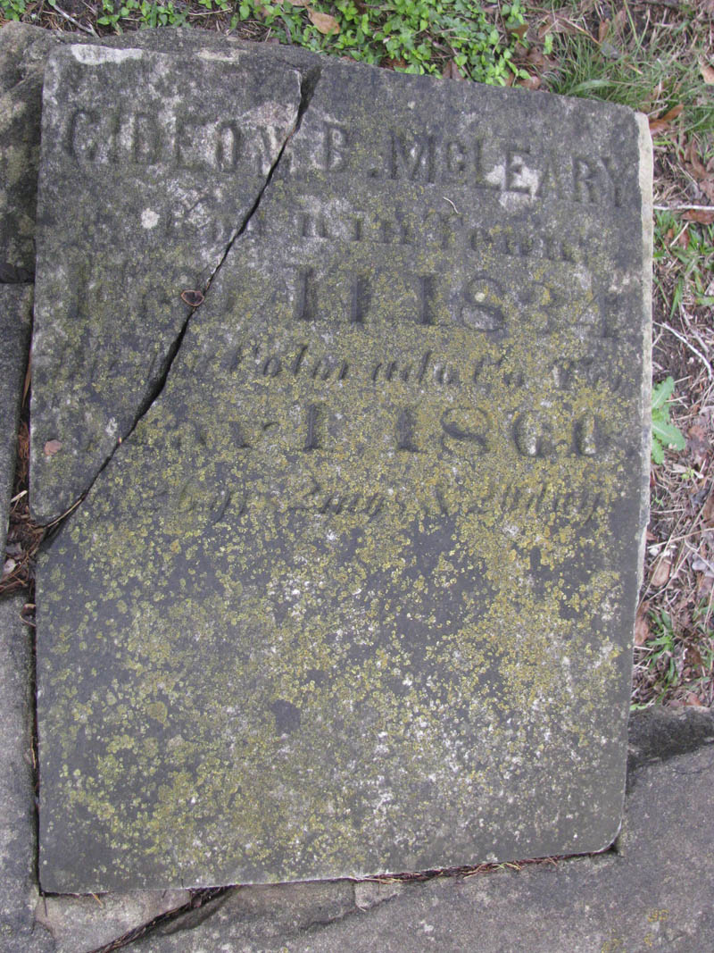Gideon B. McLeary tombstone