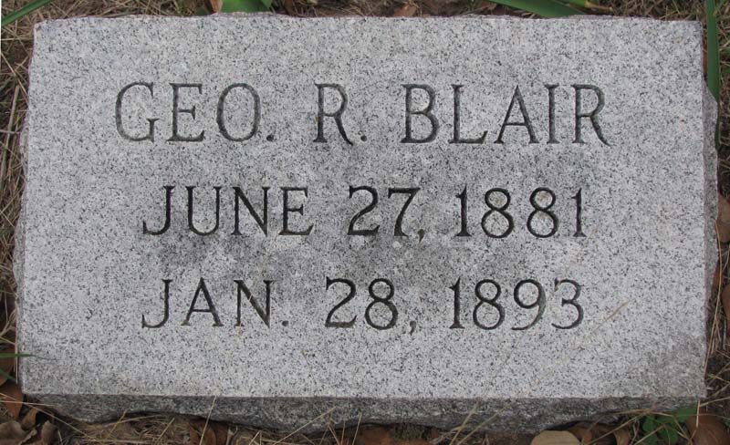 George R. Blair tombstone