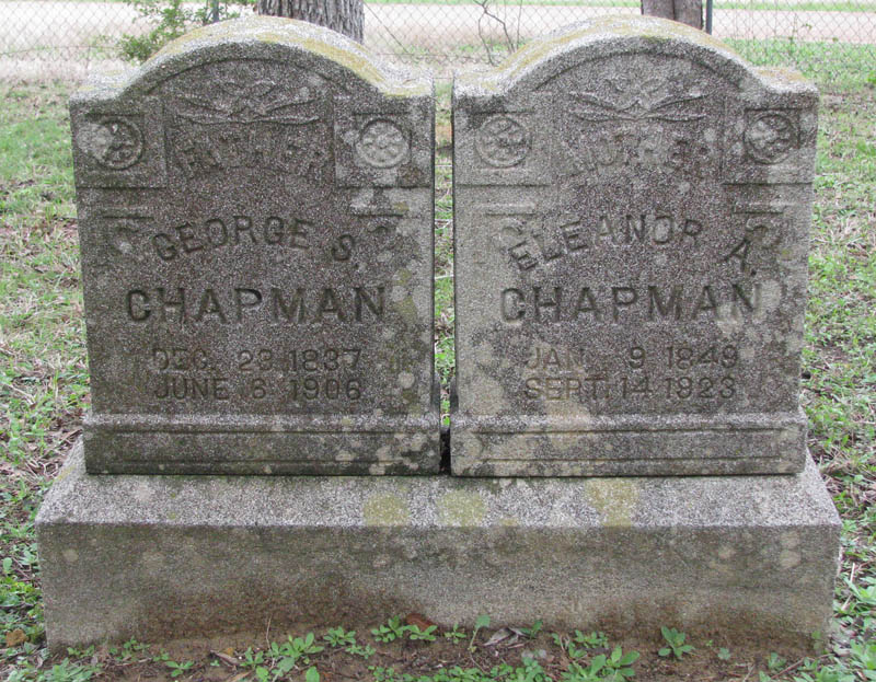 George S. and Eleanor A. Chapman tombstone