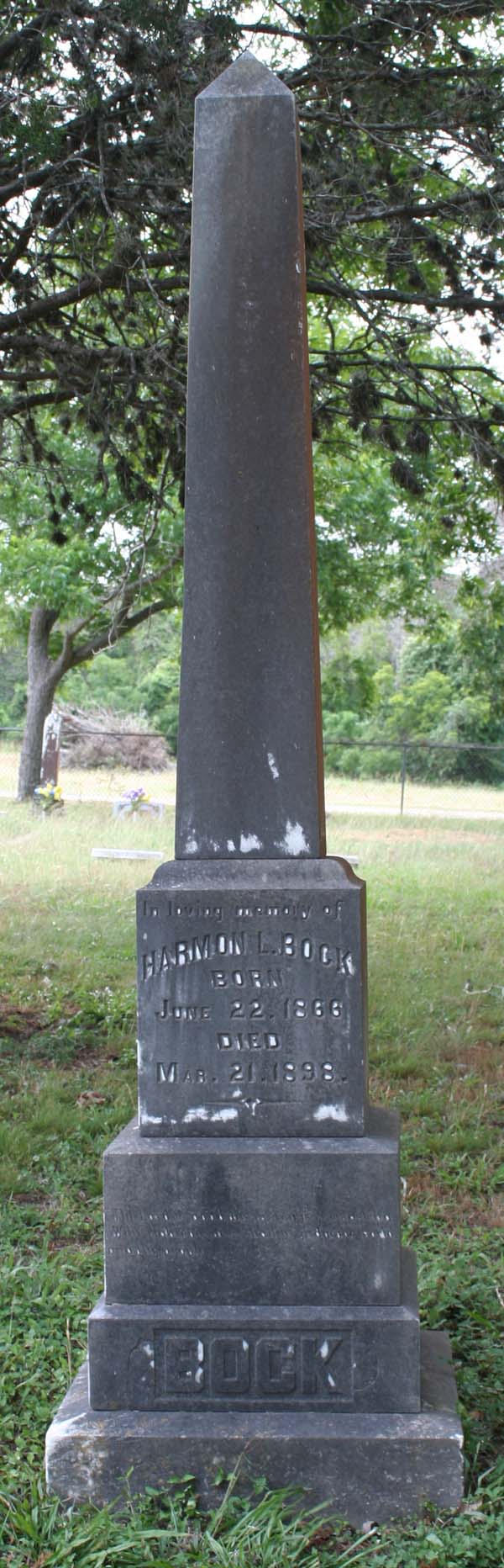 Harmon L. Bock tombstone