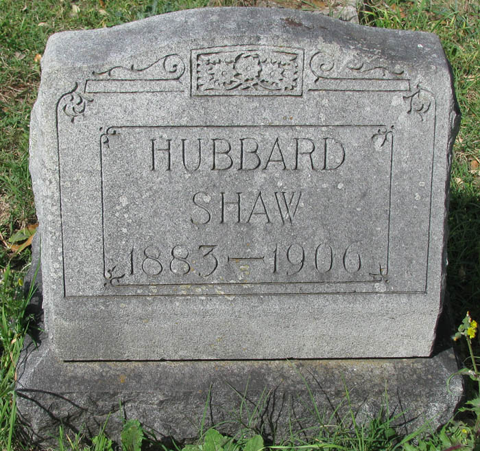 Hubbard Shaw tombstone