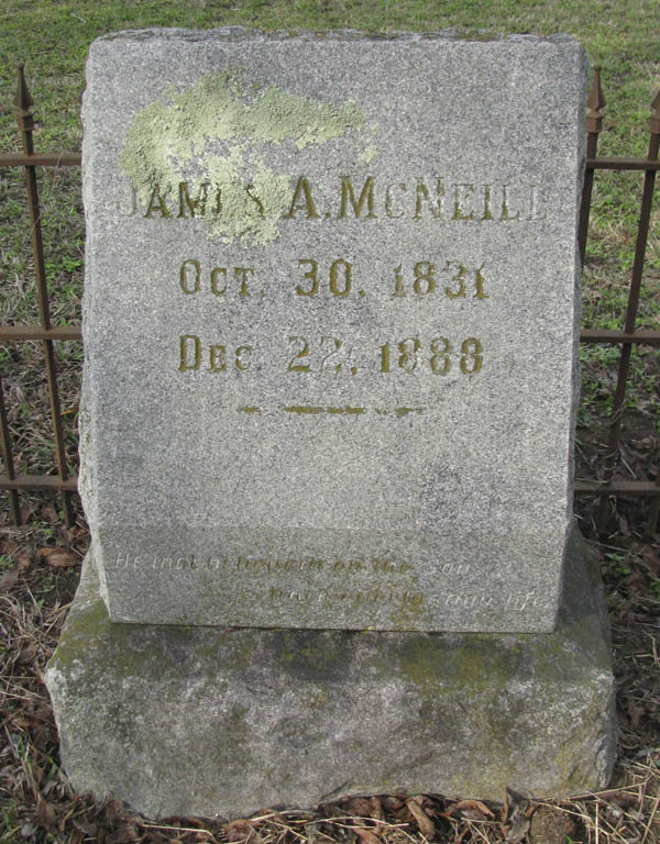 James A. McNeill tombstone