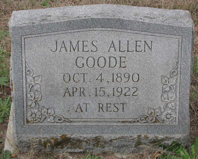 James Allen Goode tombstone