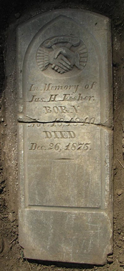 Jas. H. Fisher tombstone