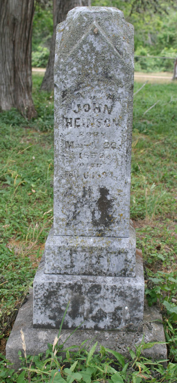 John Heinson tombstone