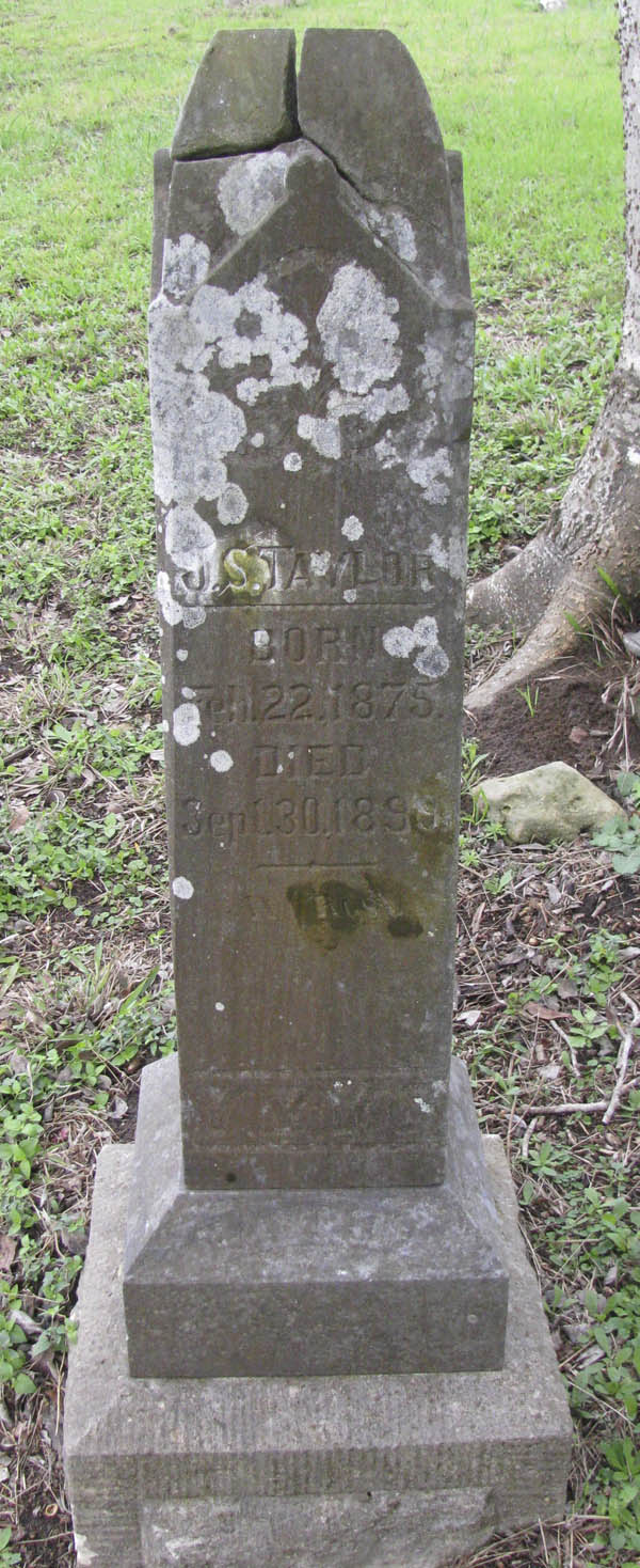 J.S. Taylor tombstone