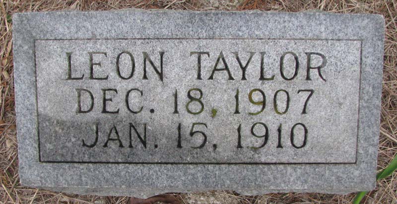Leon Taylor tombstone