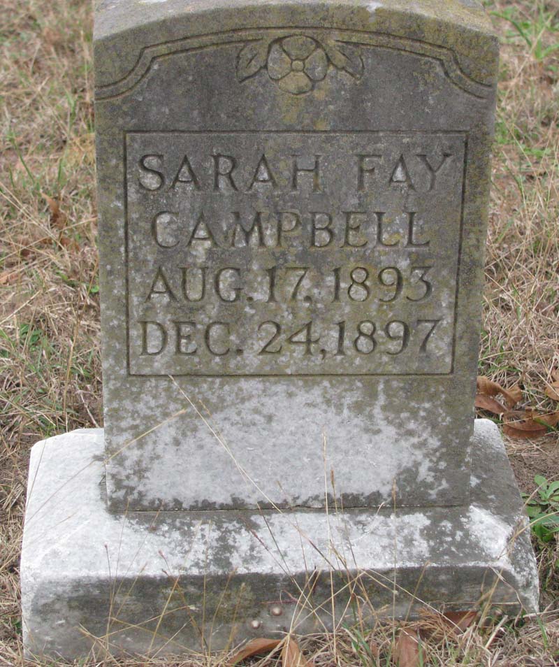 Sarah Fay Campbell tombstone