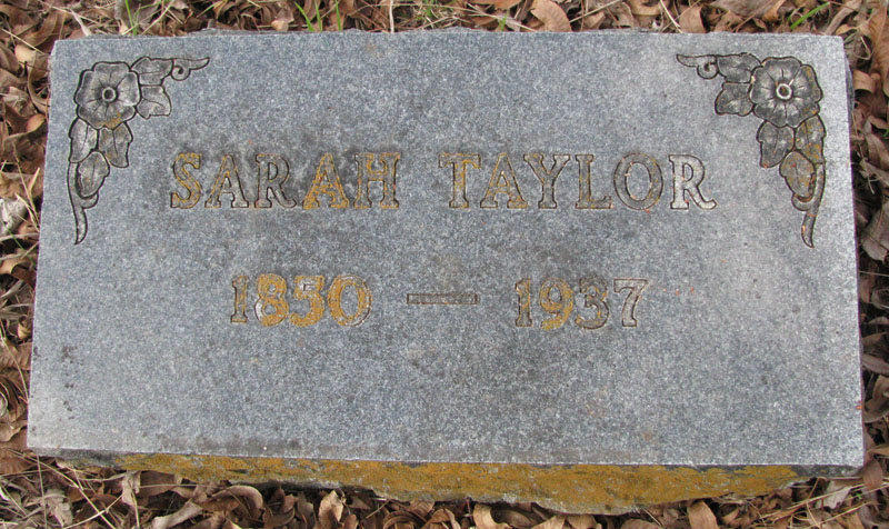 Sarah Taylor tombstone