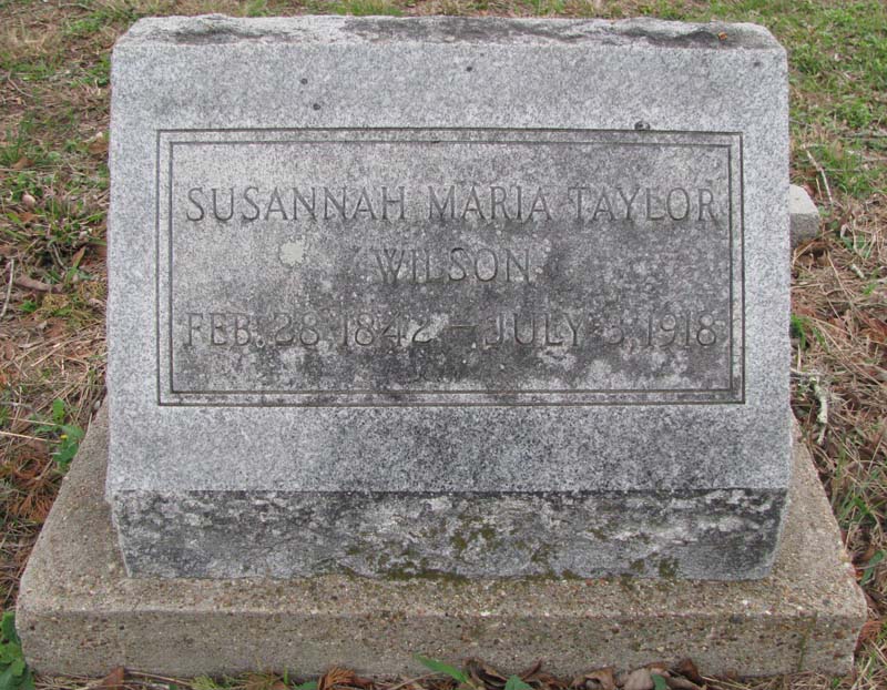 Susannah M. Taylor-Wilson tombstone