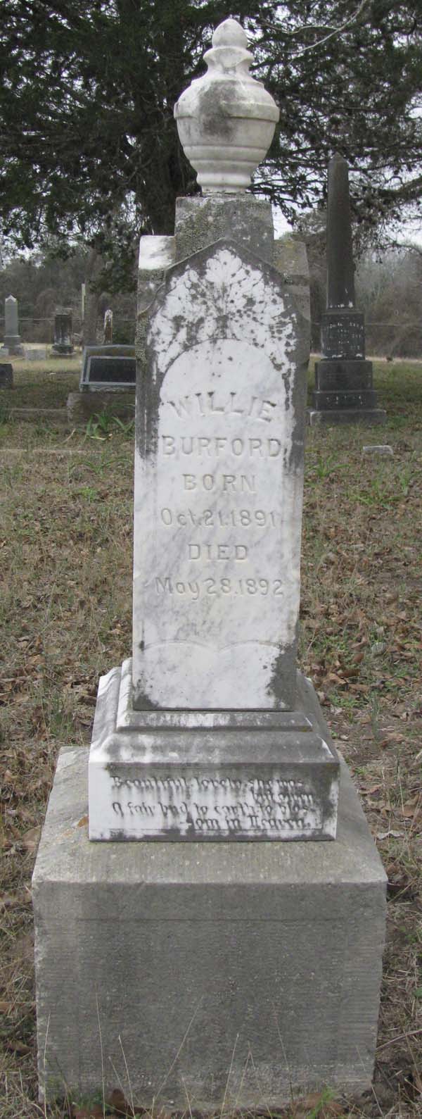 Willie Burford tombstone