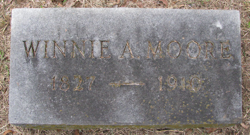 Winnie A. Moore tombstone